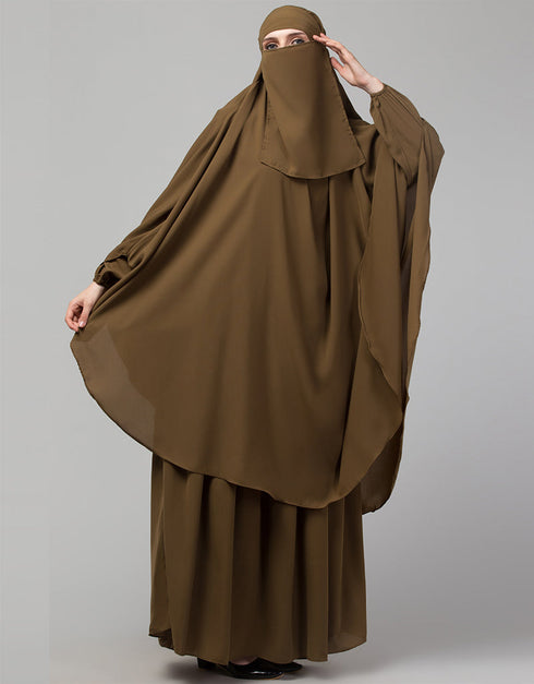 Muslim 3 pcs set of Abaya Khimer and Nose piece Additional Angles
